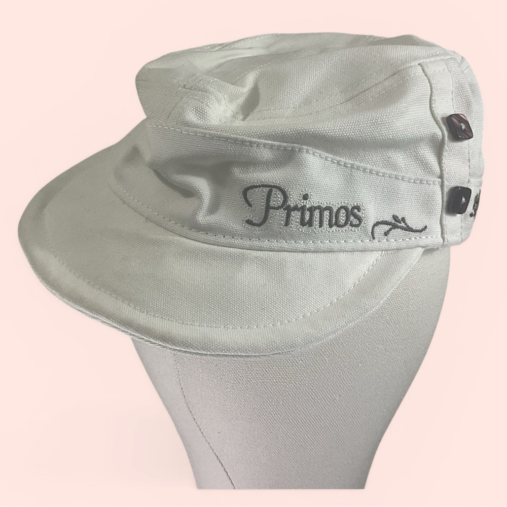 Primos Hunting Gear White Military Style Cap Hat Paramount Outdoors 22-1/16"
